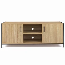 Meuble TV style industriel 2 portes 140 cm