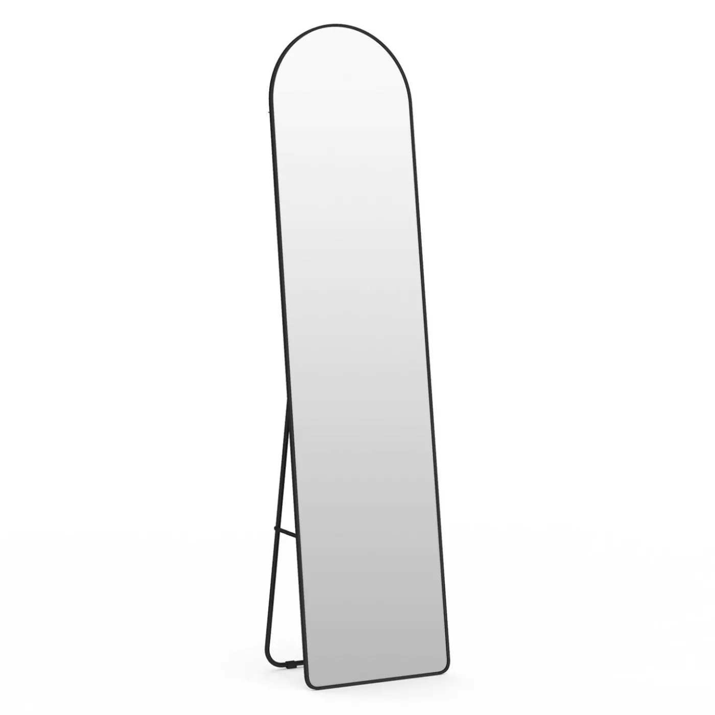 Miroir sur pied contour noir 160 x 40 cm