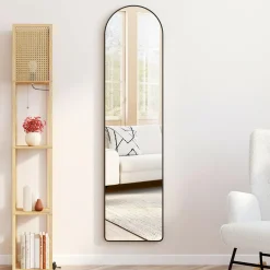 Miroir sur pied contour noir 160 x 40 cm