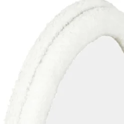 Miroir vague en tissu bouclette crème 150 x 50 cm