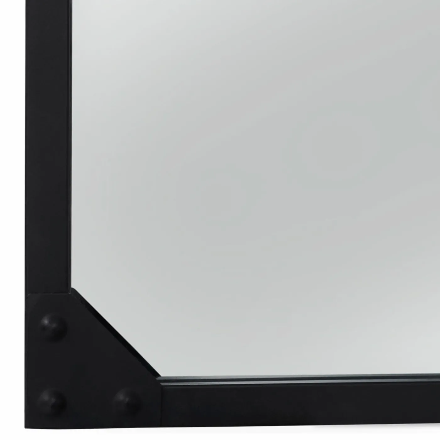 Miroir verrière noir 140 x 84 cm industriel