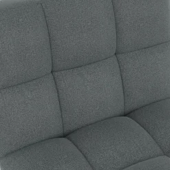 Méridienne clic clac tissu gris anthracite capitonnée 80 x 180 cm