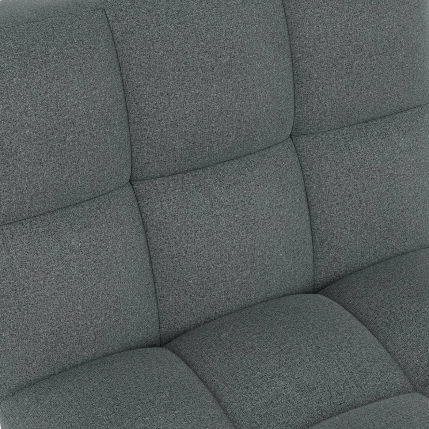 Méridienne clic clac tissu gris anthracite capitonnée 80 x 180 cm