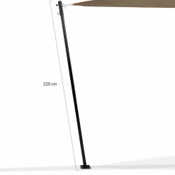 Mâts réglables de fixation pour voile d’ombrage x2