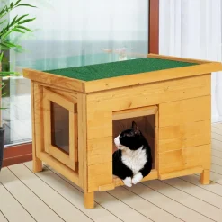 Niche en bois pour chat