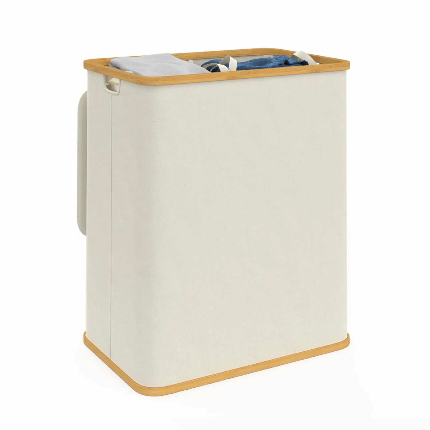 Panier à linge 140L avec 2 bacs amovibles
