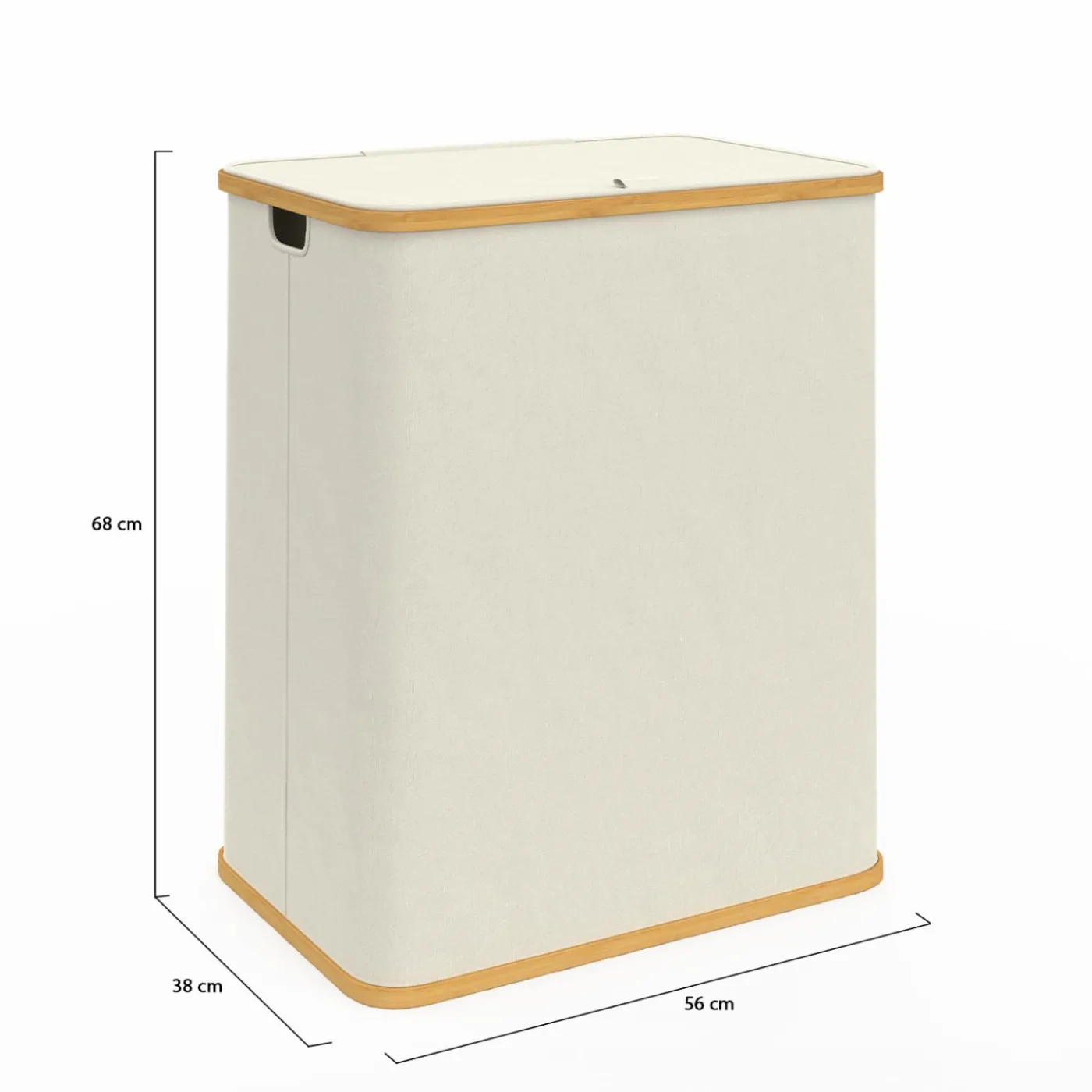 Panier à linge 140L avec 2 bacs amovibles