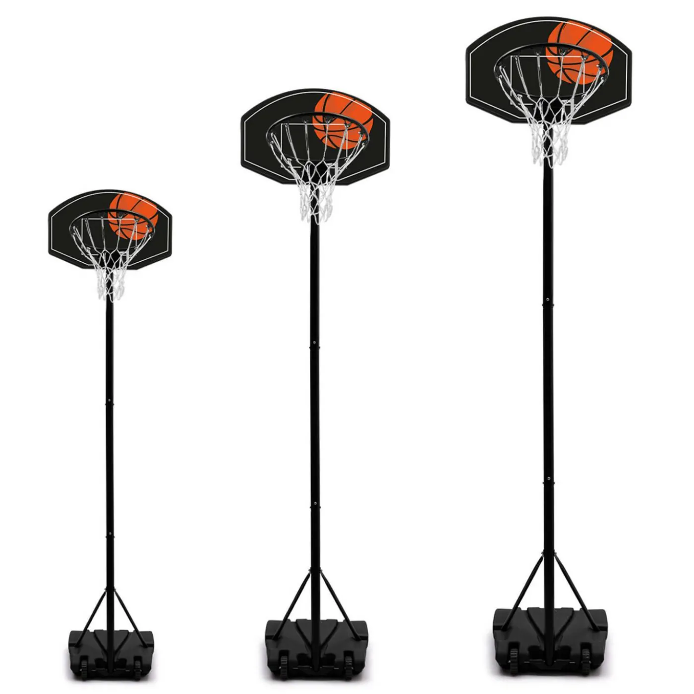 Panier de basket intérieur/extérieur sur pied hauteur réglable 240 à 305 cm