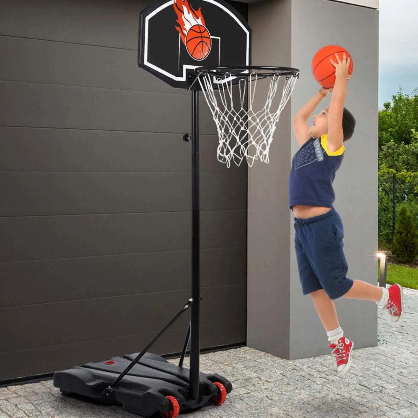 Panier de basket sur pied hauteur réglable