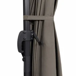 Parasol déporté 3x4 m rotatif 360 coloris taupe