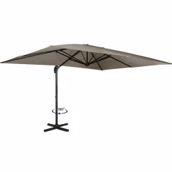 Parasol rectangulaire déporté 3x4m taupe
