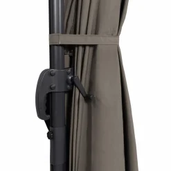 Parasol rectangulaire déporté 3x4m taupe
