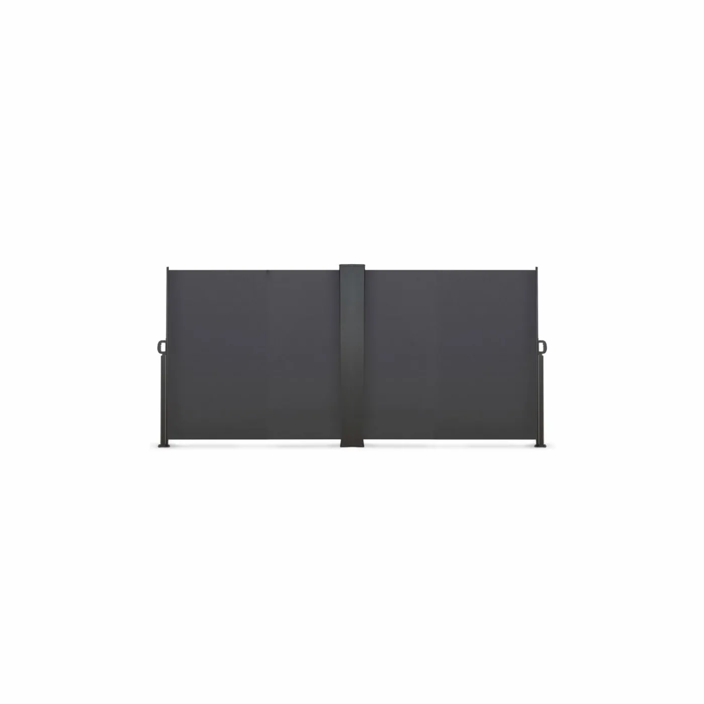 Paravent double rétractable 180 x 800 cm gris anthracite