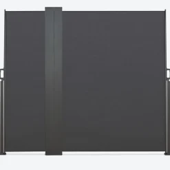 Paravent double rétractable 180 x 800 cm gris anthracite