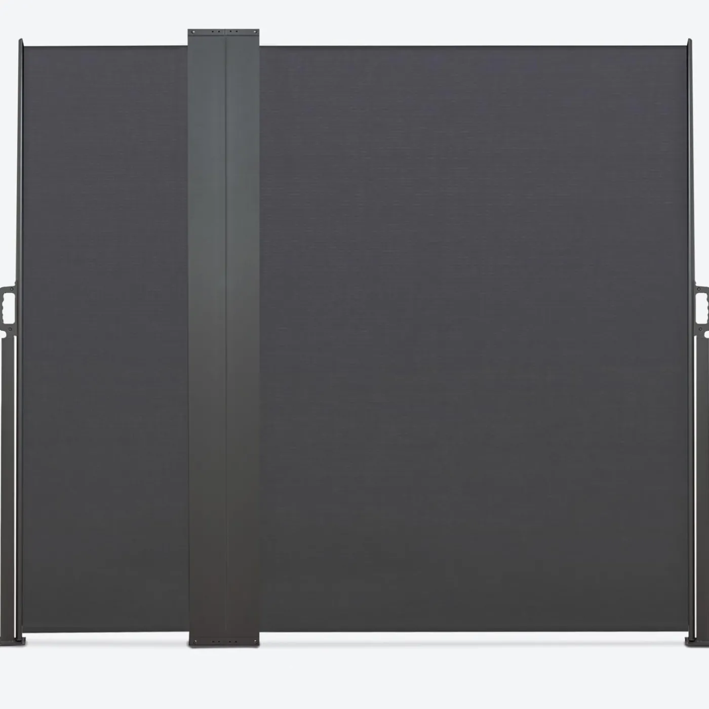 Paravent double rétractable 180 x 800 cm gris anthracite