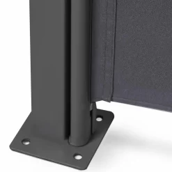 Paravent double rétractable 180 x 800 cm gris anthracite
