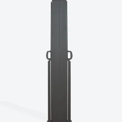 Paravent double rétractable 180 x 800 cm gris anthracite