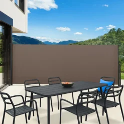 Paravent enroulable taupe 400 x 160 cm