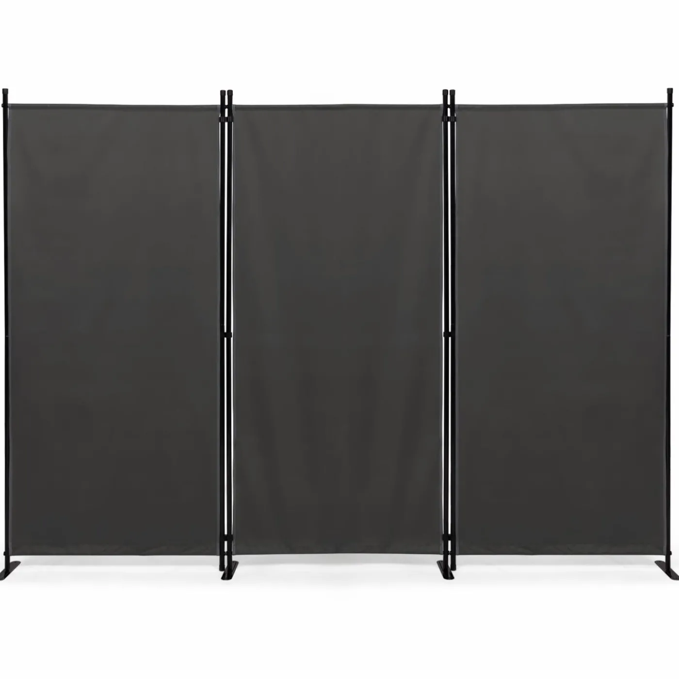 Paravent extérieur / intérieur sur pieds 3 panneaux gris anthracite
