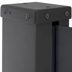Paravent rétractable extérieur 180 x 500 cm gris anthracite