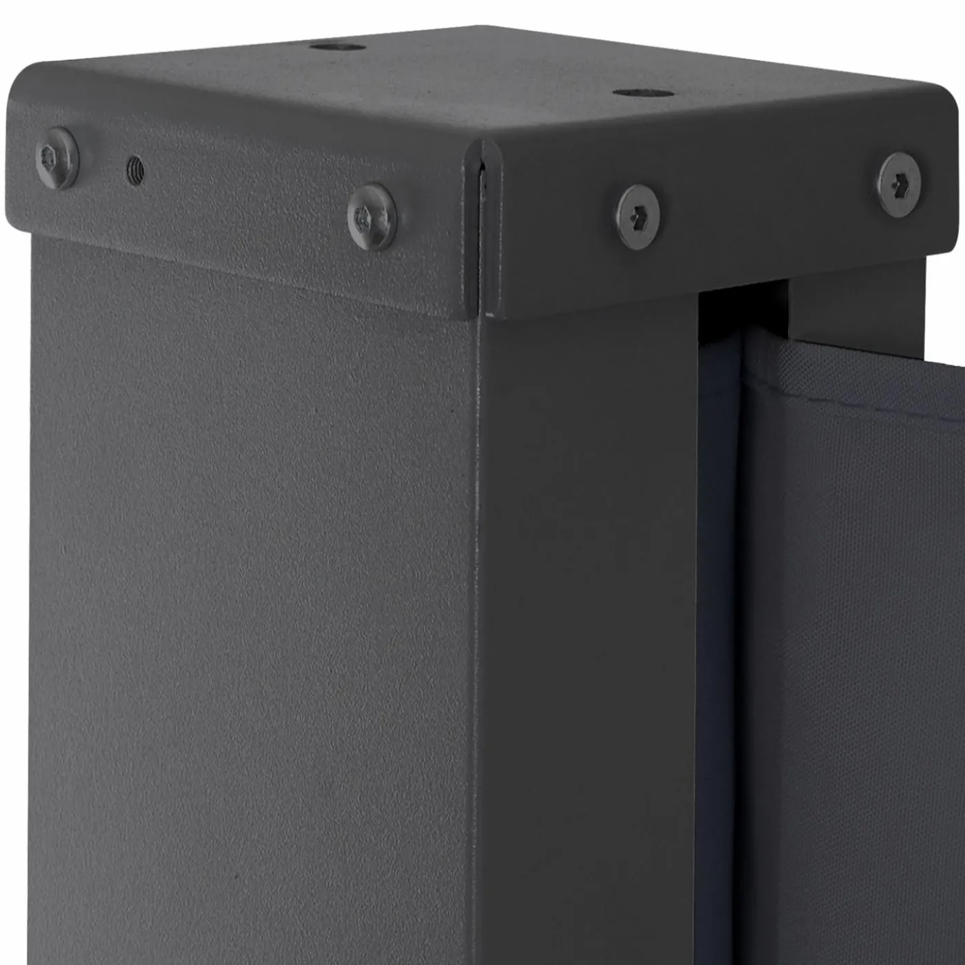 Paravent rétractable extérieur 180 x 500 cm gris anthracite