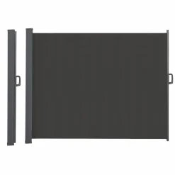 Paravent rétractable 5x2m gris anthracite