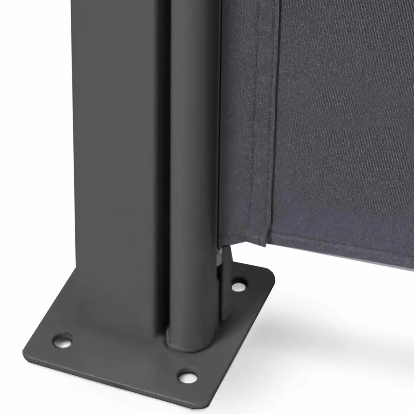 Paravent rétractable 3x1,8m gris pour l’extérieur