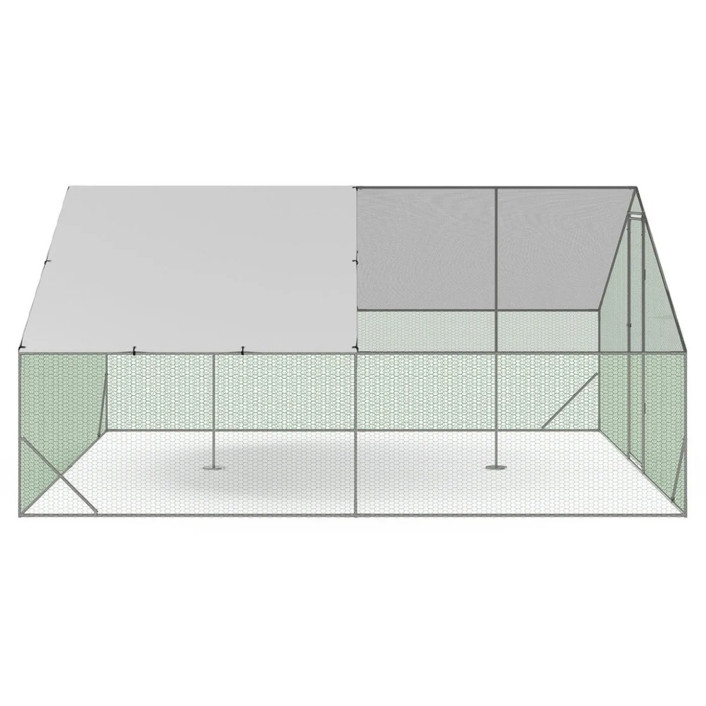 Parc à poules grillagé 16 m²