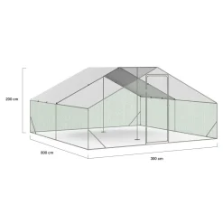 Parc à poules grillagé 16 m²