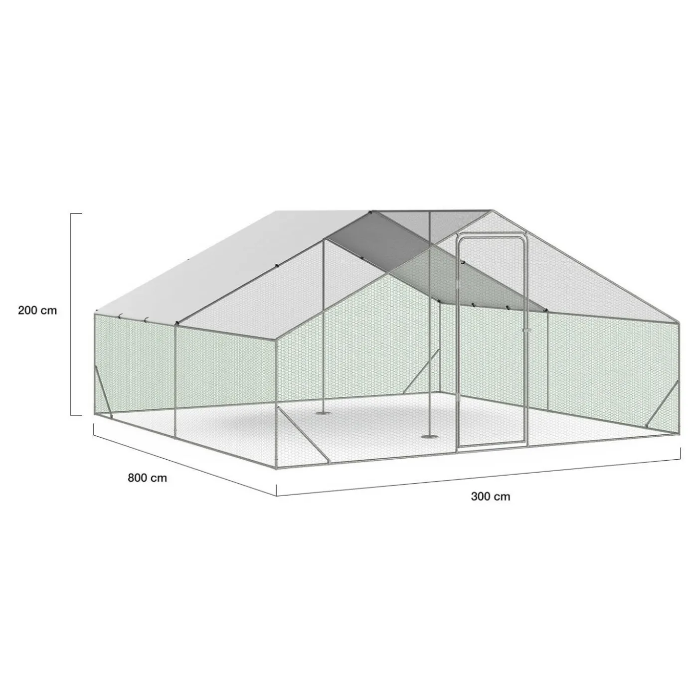 Parc à poules grillagé 16 m²