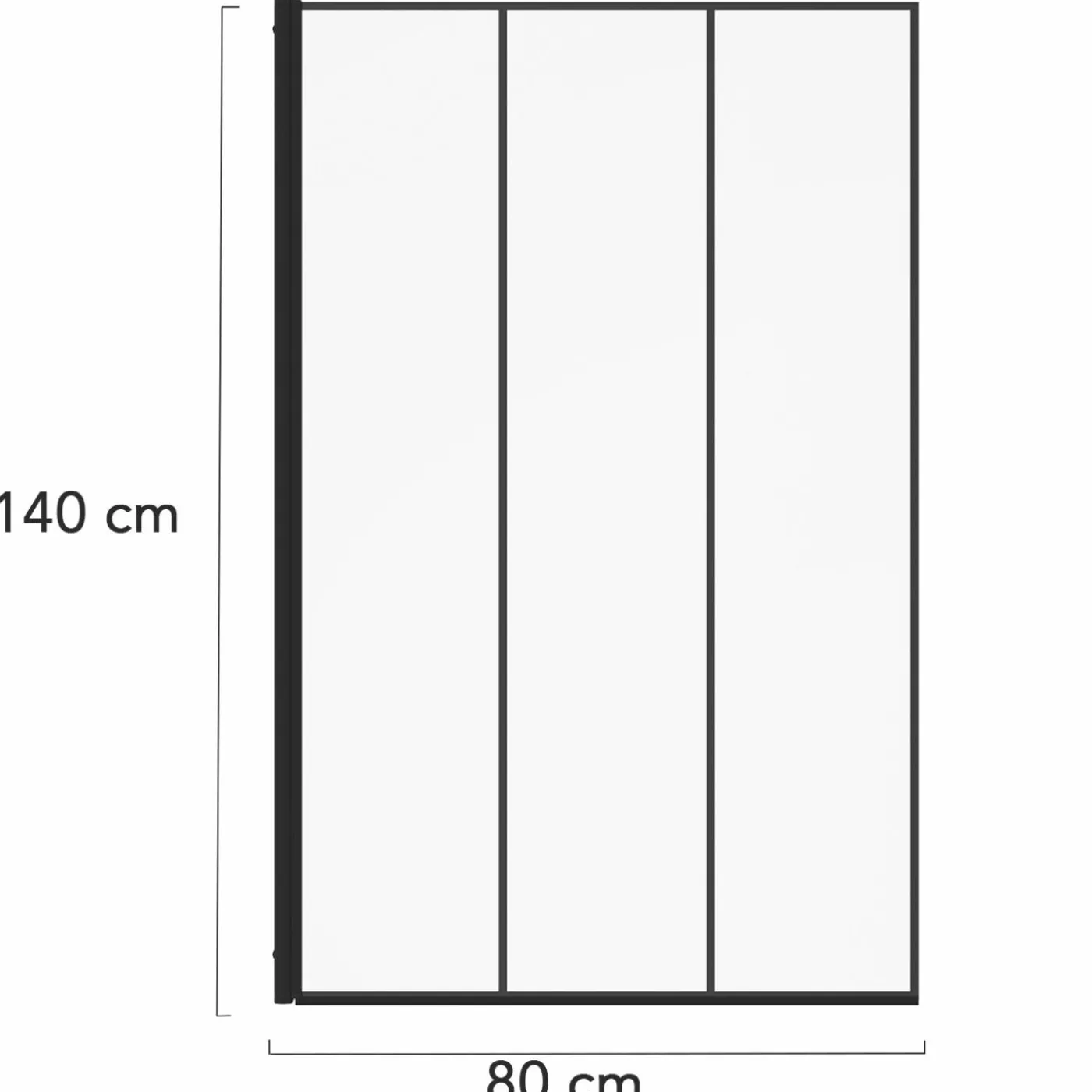 Pare baignoire 1 volet 80x140cm
