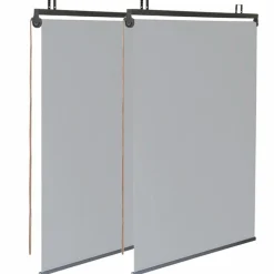 Pergola acier lames orientables 3x4 m avec 4 stores gris clair