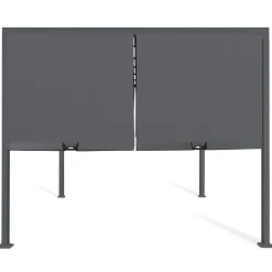 Pergola coulissante gris anthracite 2 pans 3x3 M