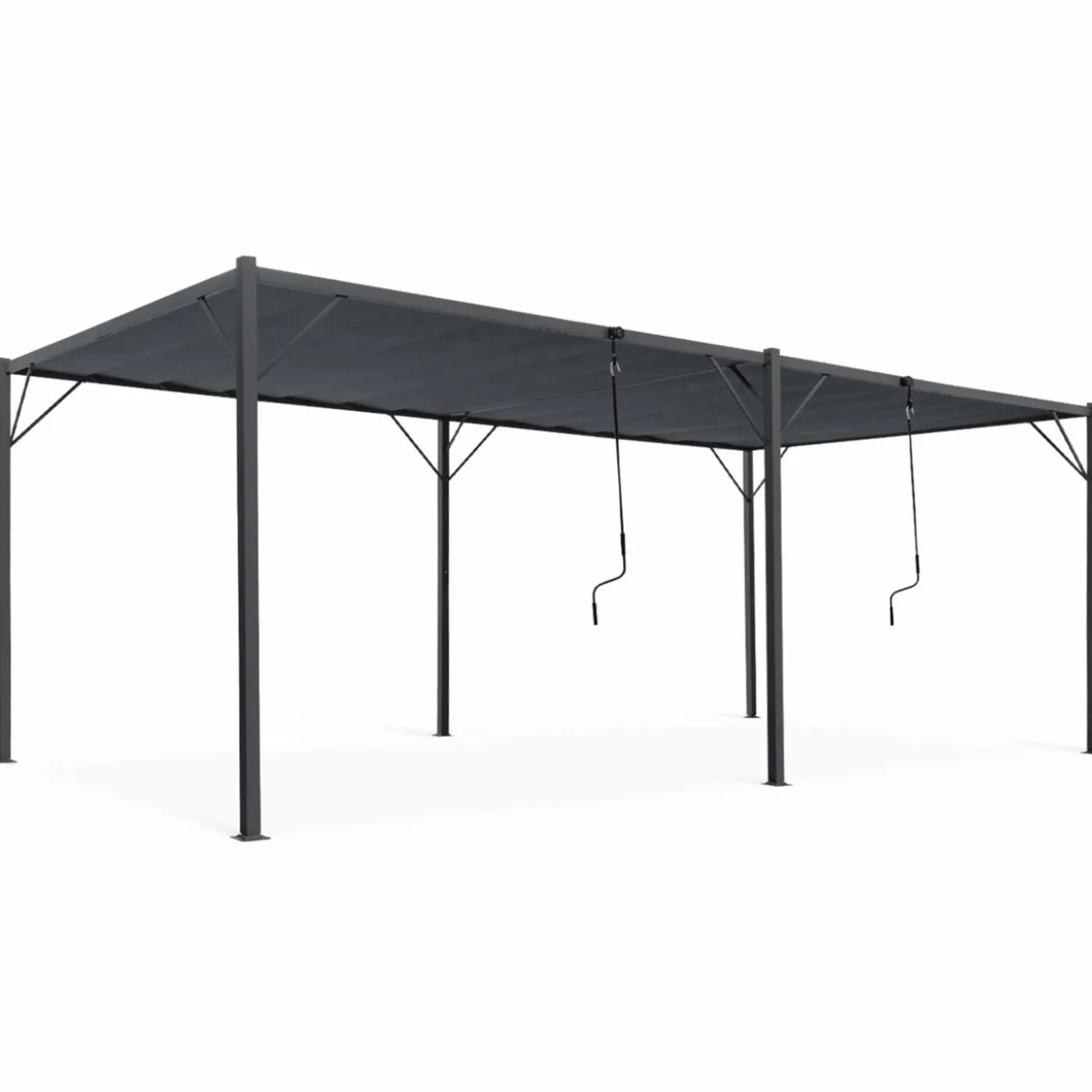Pergola lames orientables gris anthracite 3x6m