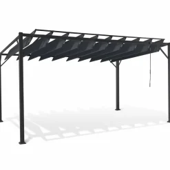 Pergola lames orientables gris anthracite