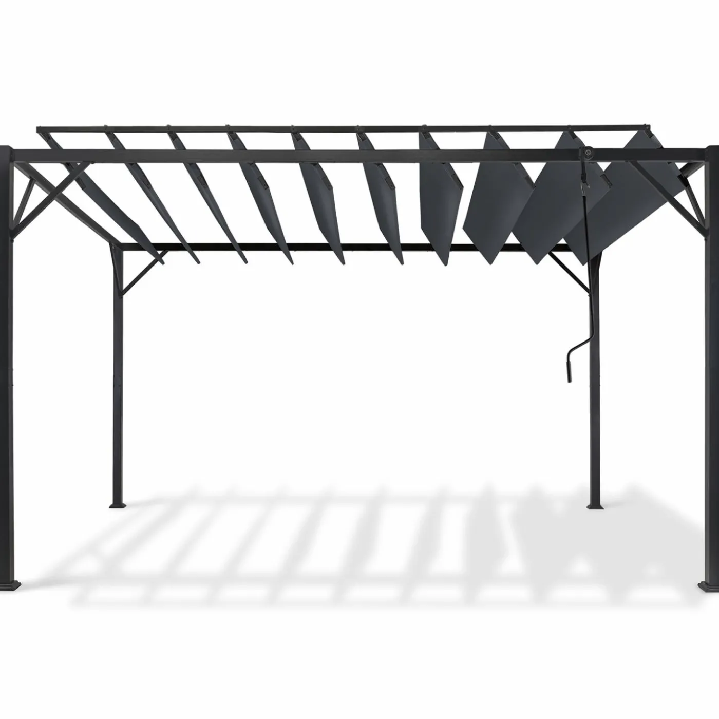 Pergola lames orientables gris anthracite