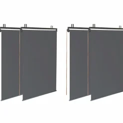 Pergola lames orientables et stores gris anthracite