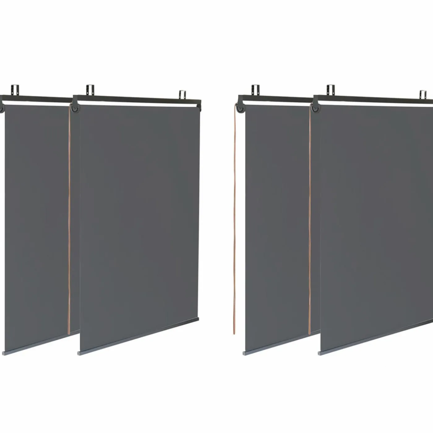 Pergola lames orientables et stores gris anthracite