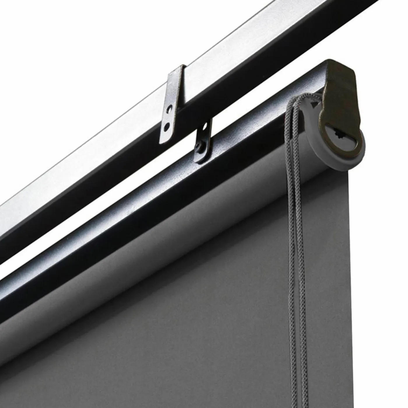 Pergola lames orientables et stores gris anthracite