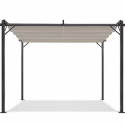 Pergola toit rétractable taupe 3x4 M