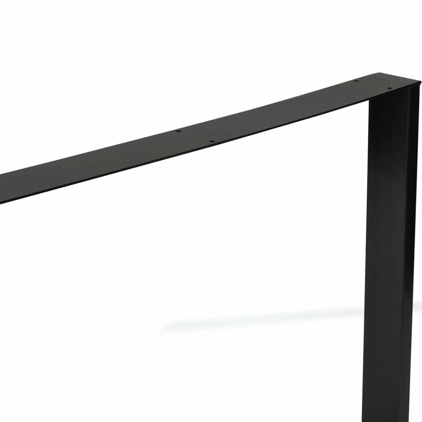 Pieds de table carrés en métal noir design industriel