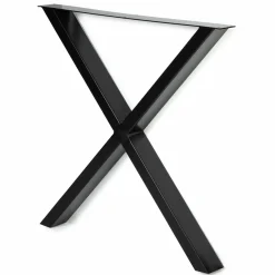 Pieds de table en X en métal noir