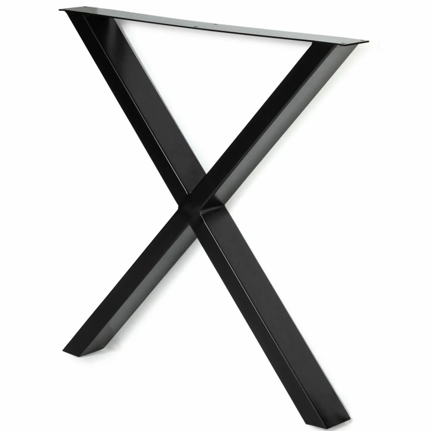 Pieds de table en X en métal noir