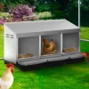 Pondoir pour poules 3 emplacements en métal nichoir avec fond