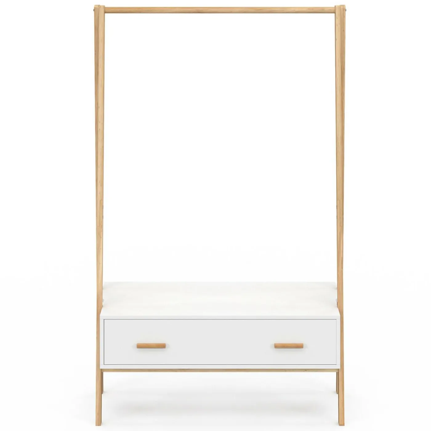 Portant enfant tipi avec 1 porte blanc et bois 130 cm