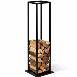 Porte bûches vertical intérieur 112 CM en métal noir
