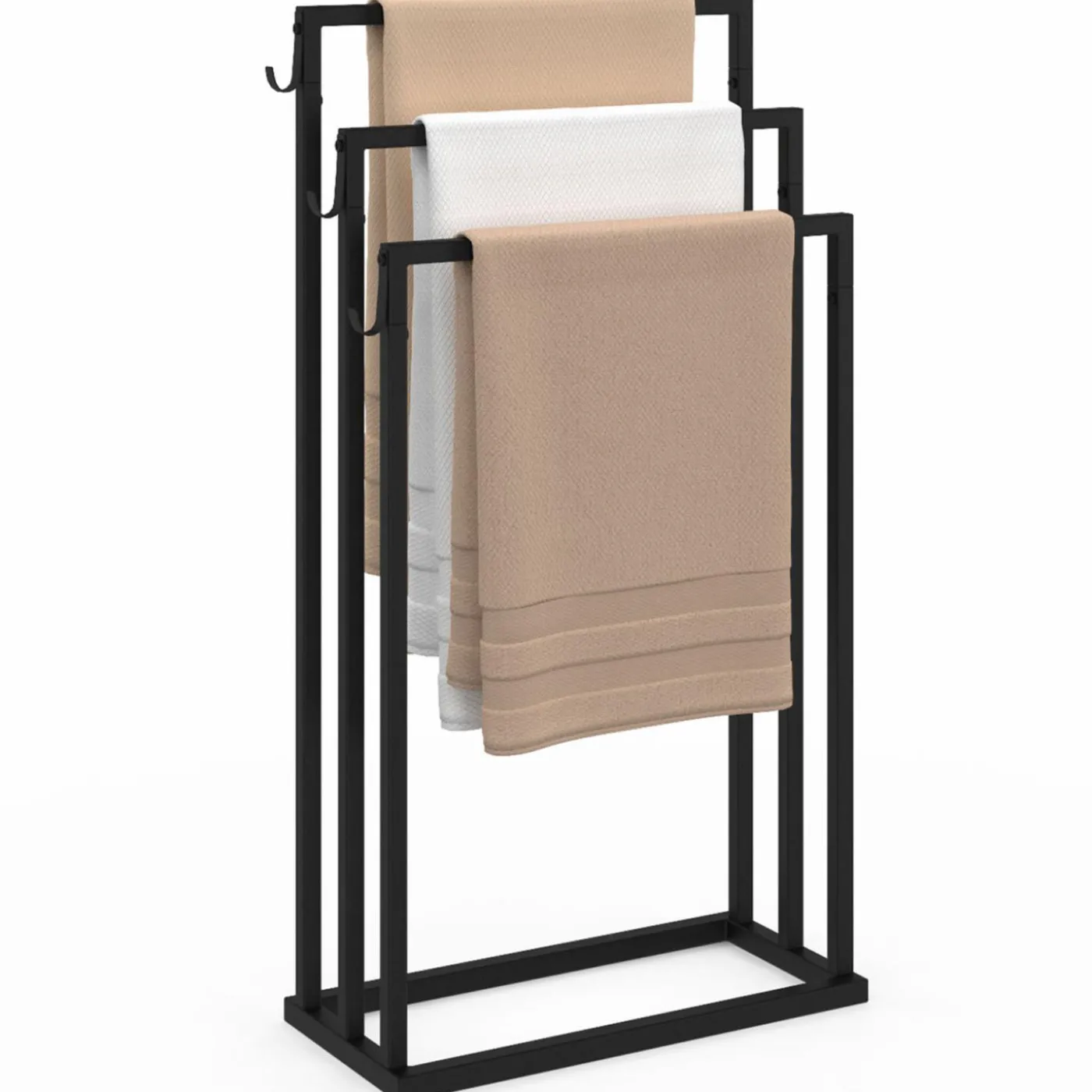 Porte serviettes design industriel en métal noir