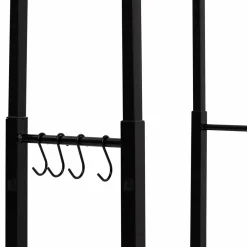 Porte-bûches intérieur modulable 65x25x150 cm en métal noir