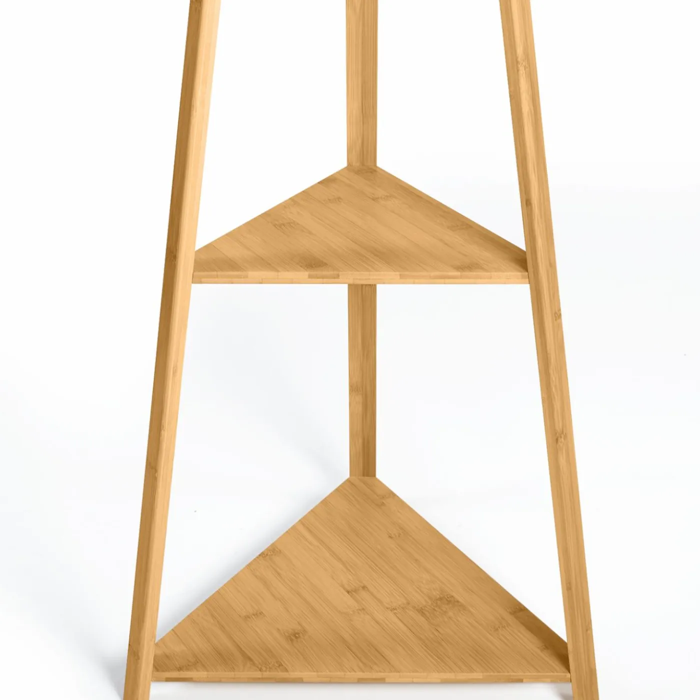 Porte-manteau bambou avec étagères d’angle