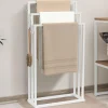 Porte-serviettes industriel métal blanc 3 niveaux